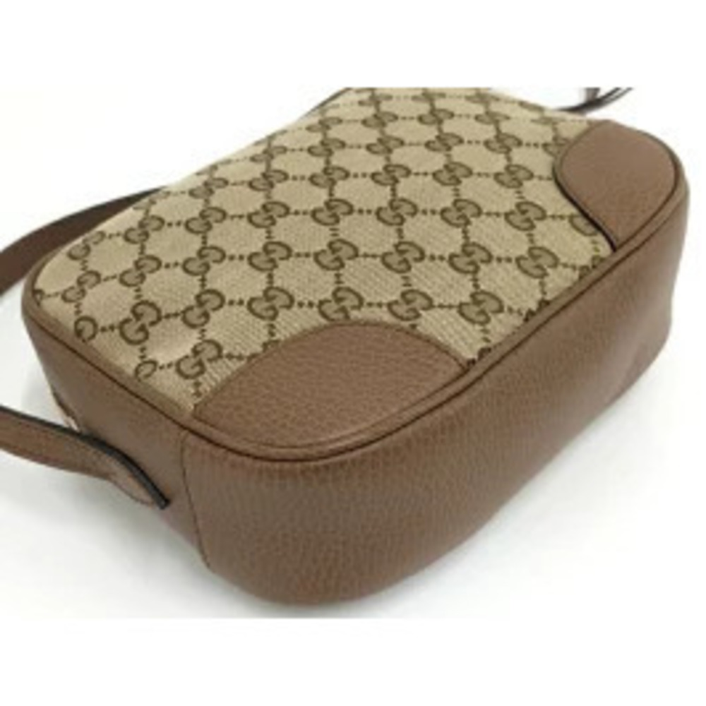 GUCCI Shoulder Bag GG Canvas Leather Brown - Picture 5 of 9